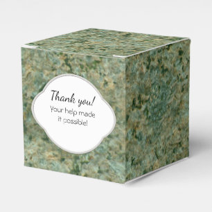 Geology Green Rock Texture Label with any Text Favour Box