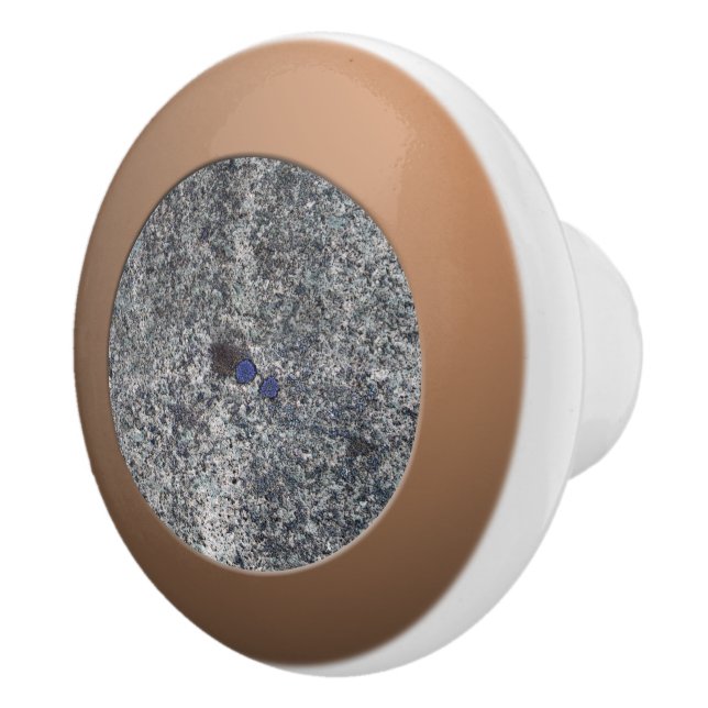 Geology Grey Granite Blue Details Ceramic Knob (Right)