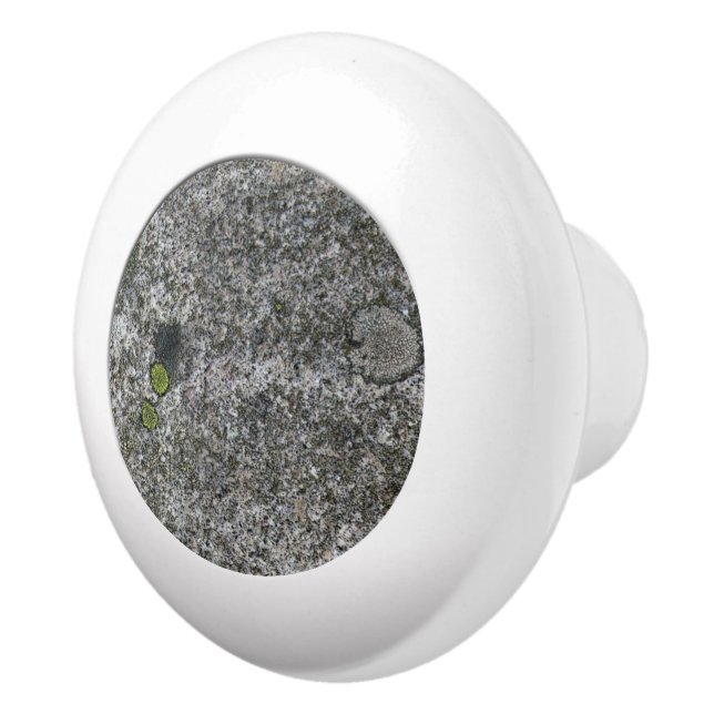 Geology Grey Granite with Moss Ceramic Knob (Right)