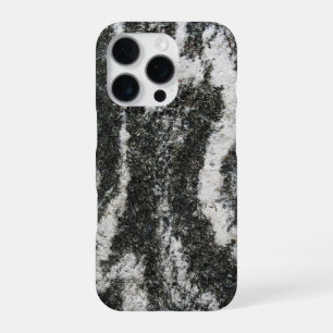 Geology Grey Rock with Feline Pattern iPhone 16 Pro Case