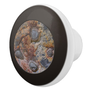 Geology Grungy Sedemantary Rock Texture Ceramic Knob