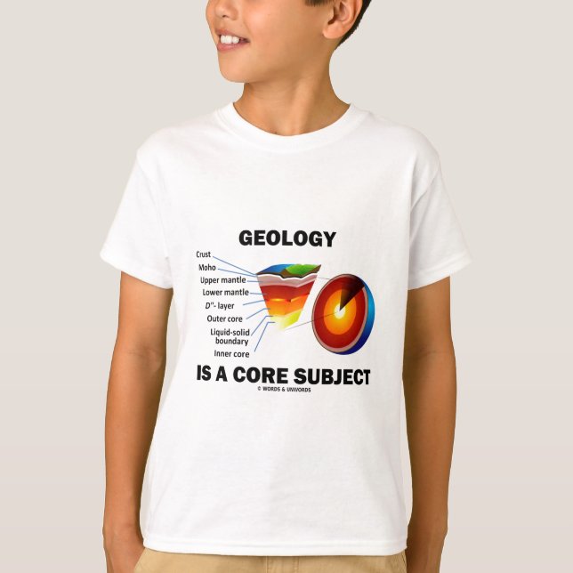 Geology Is A Core Subject (Earth Science Attitude) T-Shirt (Front)