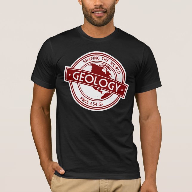 Geology Logo- Shaping the World (North America) T-Shirt (Front)