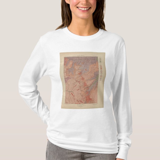 Geology Map, Yellowstone National Part, Wyoming 2 T-Shirt (Front)