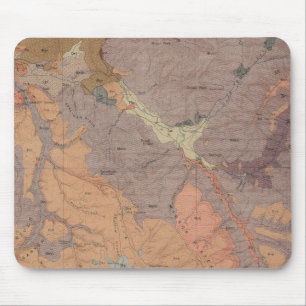 Geology Map, Yellowstone National Part, Wyoming Mouse Pad