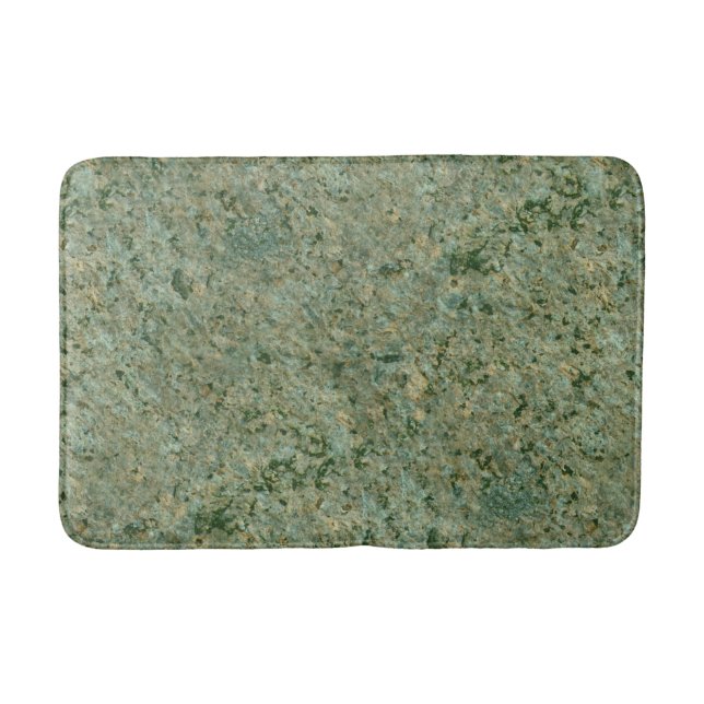 Geology Nature Photo Green Rock Texture Bath Mat (Front)
