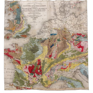 Geology of Europe Shower Curtain