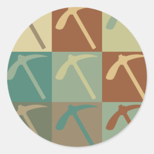 Geology Pop Art Classic Round Sticker