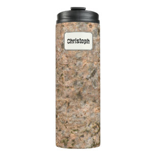 Geology Rock Texture Custom Name Thermal Tumbler