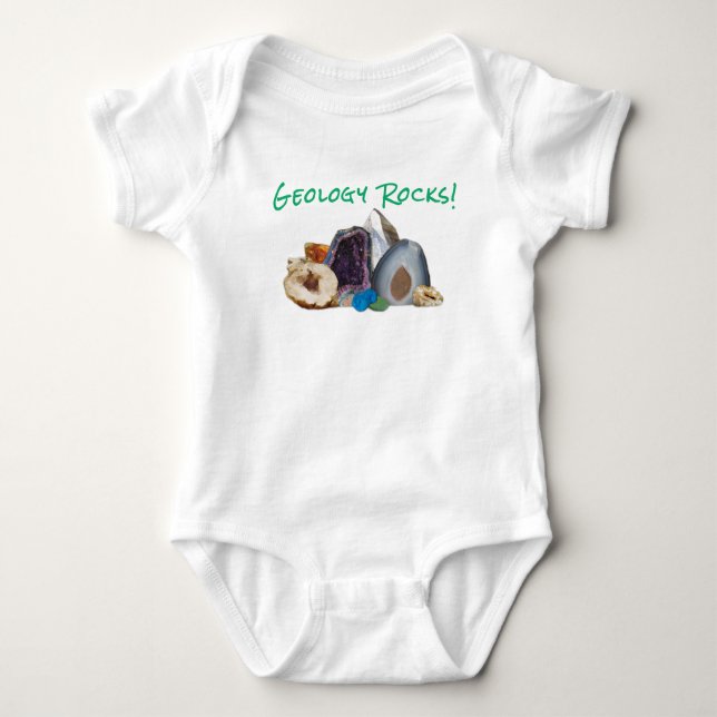 Geology Rocks! Baby Jumper Baby Bodysuit (Front)