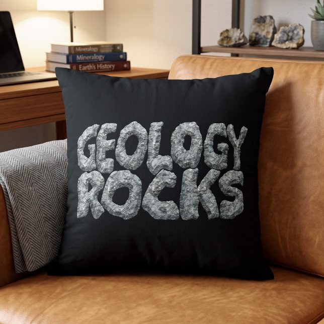 Geology Rocks - Geeky Humour Earth Science Novelty Cushion (Creator Uploaded)