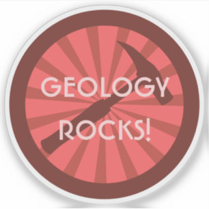 Geology Rocks! Geologist's Hammer Badge Vinyl