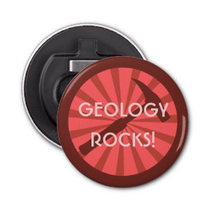 Geology Rocks! Hammer Badge Bottle Opener