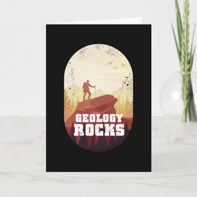 Geology Rocks Hiking Gift for Geologist Card (Front)