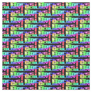 Geology Rocks! Rainbow Fabric