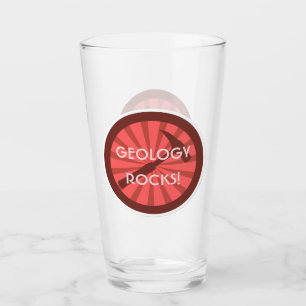 Geology Rocks! Rock Hammer Logo Glass