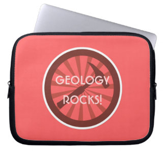 Geology Rocks! Rock Hammer Logo Laptop Sleeve