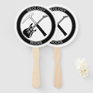 Geology Rocks Set of Hand Fans