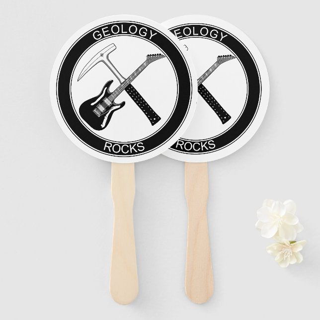 Geology Rocks Set of Hand Fans (Front and Back)