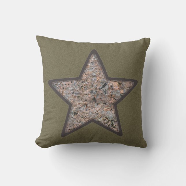 Geology Rustic Rock Star on Custom Colour Cushion (Front)