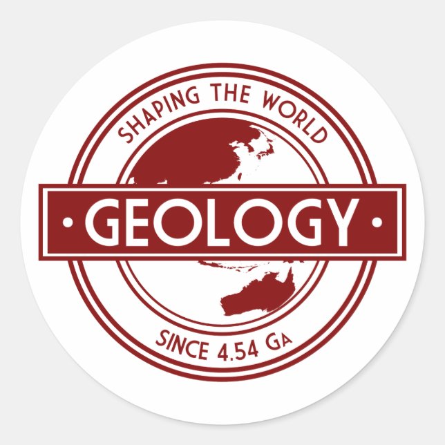 Geology- Shaping the World Logo (Asia/Australia) Classic Round Sticker (Front)