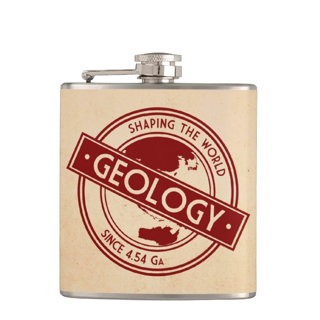 Geology- Shaping the World Logo (Asia/Australia) Hip Flask (Front)