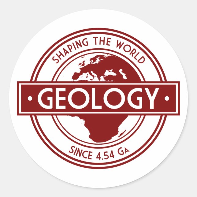 Geology- Shaping the World Logo (Europe) Classic Round Sticker (Front)