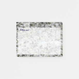 Geology White Granite Rock Texture with Text Post-it Notes