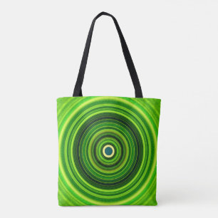 Geomagnetic Green Mandala Tote Bag