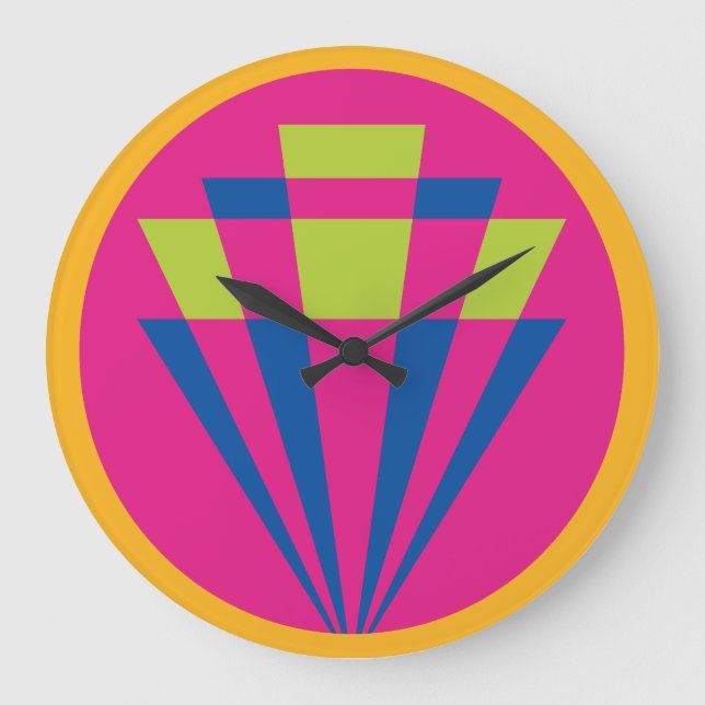 GEOMESKY DIAMOND BY MASANSER PIXELAT LARGE CLOCK (Front)