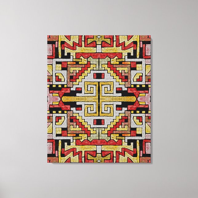 Geomethric Tribal/Ethnic Pattern (3 canvases) Canvas Print (Front)