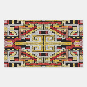 Geomethric Tribal/Ethnic Pattern Rectangular Sticker
