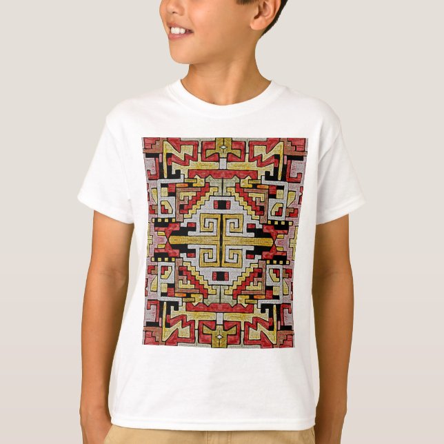 Geomethric Tribal/Ethnic Pattern T-Shirt (Front)