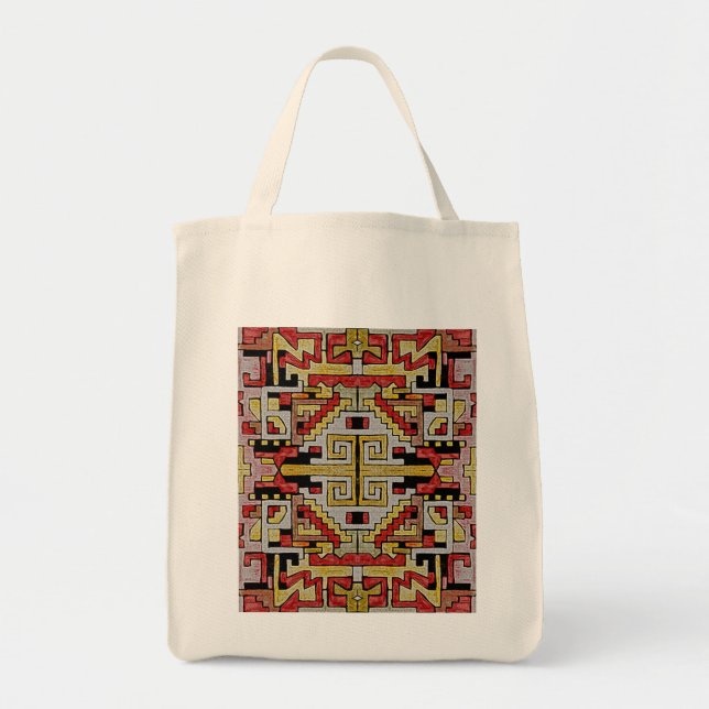 Geomethric Tribal/Ethnic Pattern Tote Bag (Front)