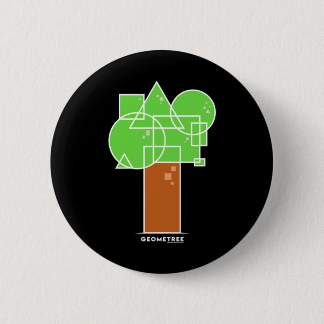 Geometree I 6 Cm Round Badge (Front)
