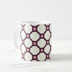 Geometric 009 neutral & pink coffee mug