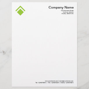Geometric 01 - Martian Green Custom Letterhead