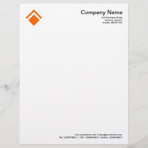Geometric 01 - Orange Letterhead Design