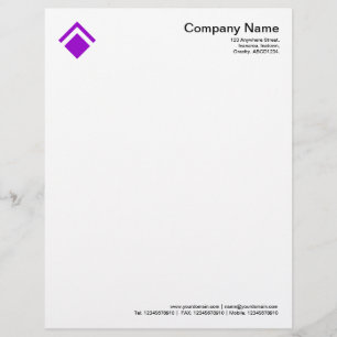 Geometric 01 - Purple Customized Letterhead