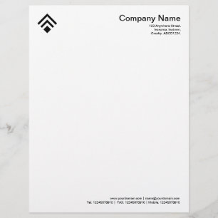 Geometric 02 - Black Personalised Letterhead
