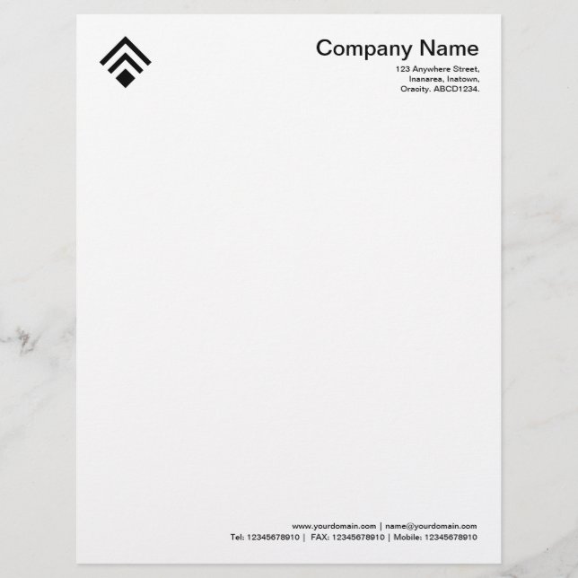 Geometric 02 - Black Personalised Letterhead (Front)