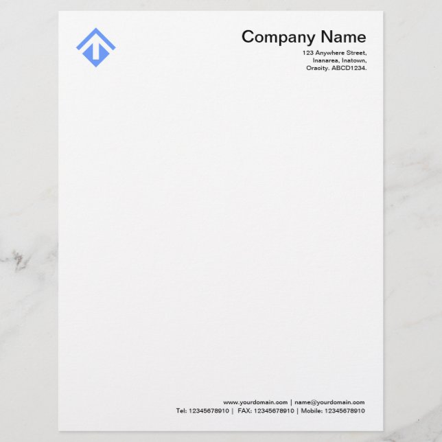 Geometric 03 - Baby Blue Customized Letterhead (Front)