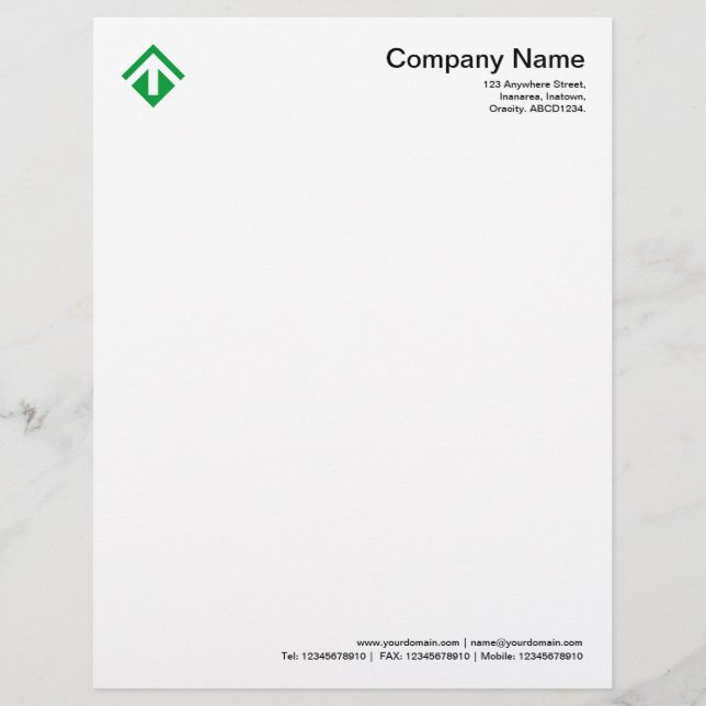 Geometric 03 - Grass Green Custom Letterhead (Front)