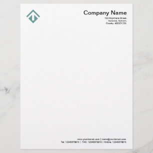 Geometric 03 - Ocean Green Customised Letterhead