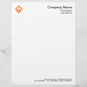 Geometric 03 - Orange Customized Letterhead