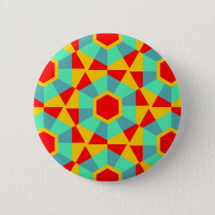 Geometric 060614 (01) 6 cm round badge