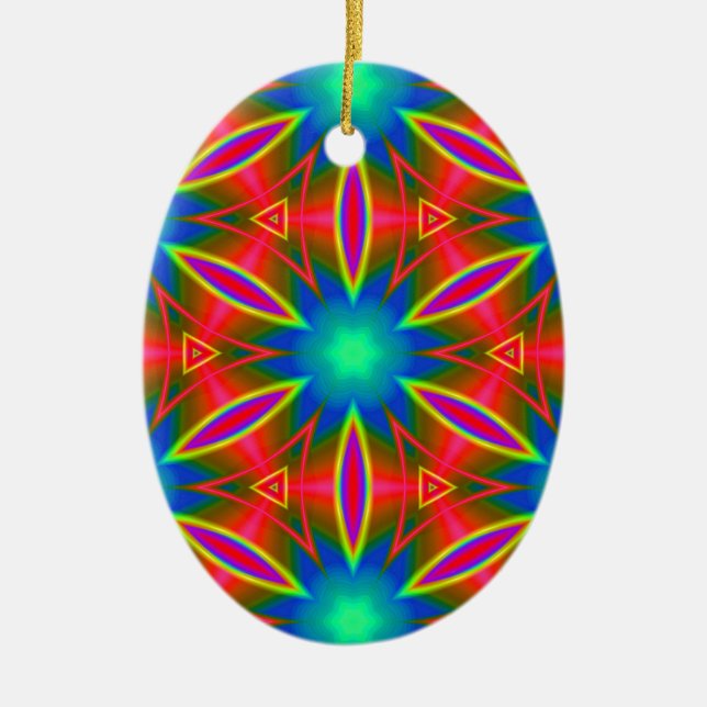 Geometric 160614 (01) ceramic tree decoration (Front)