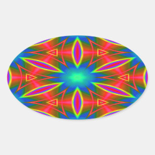 Geometric 160614 (01) oval sticker