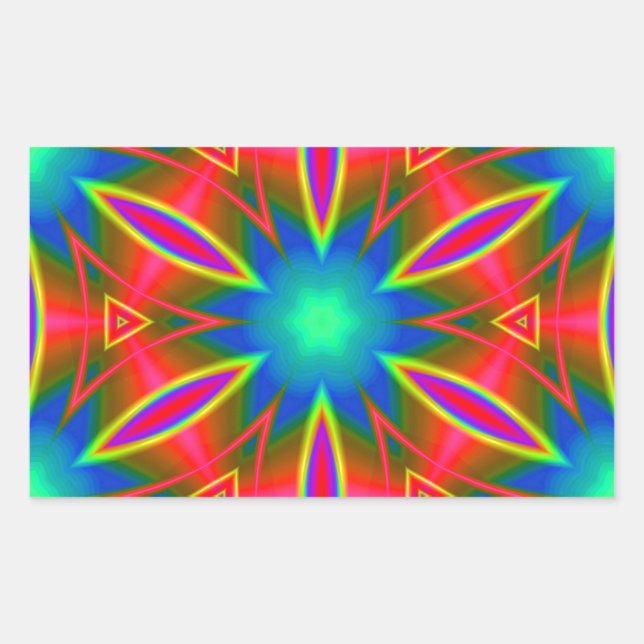 Geometric 160614 (01) rectangular sticker (Front)