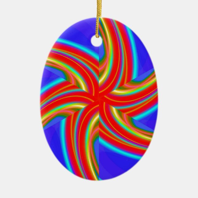 Geometric 160614 (04) ceramic tree decoration (Front)